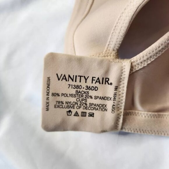 Vanity Fair Women's Size 36 DD Beauty Back Full Figure Bra New - Picture 4 of 6